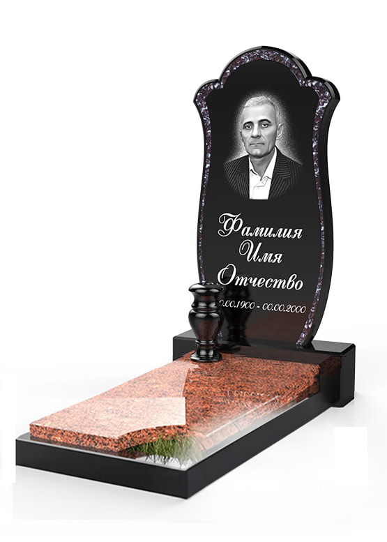Памятник с инкрустацией. Модель - ИНК009