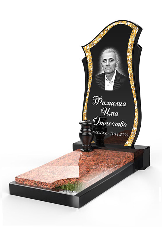 Памятник с инкрустацией. Модель - ИНК011