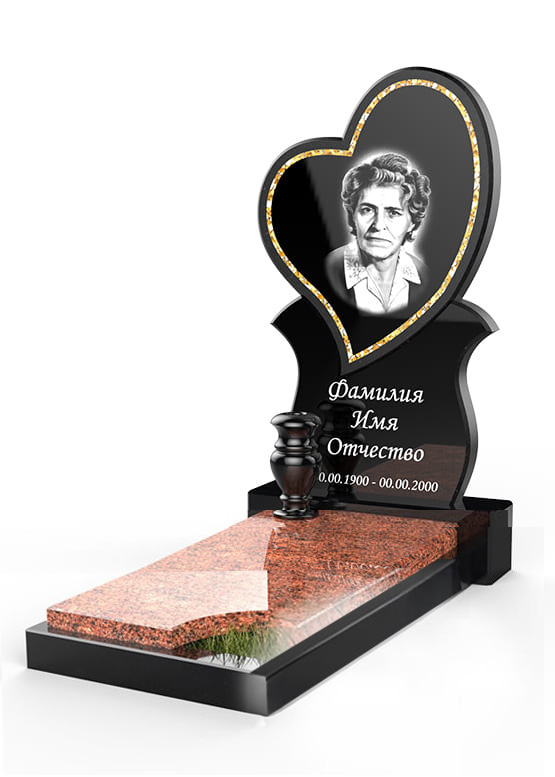 Памятник с инкрустацией. Модель - ИНК015