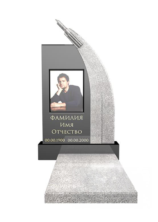 Памятник с фотостеклом. Модель - ПФС007