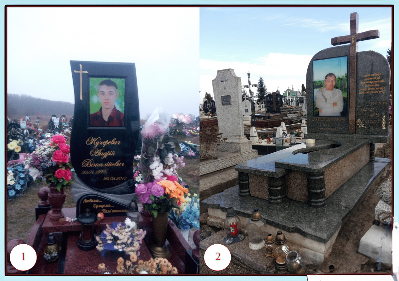 Памятник с фотостеклом №1